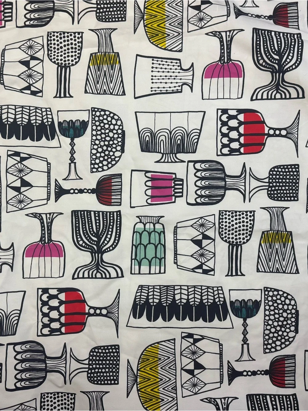 Crate & Barrel Marimekko Kippis Tablecloth 60 X 90 Inch Glasses Rectangular